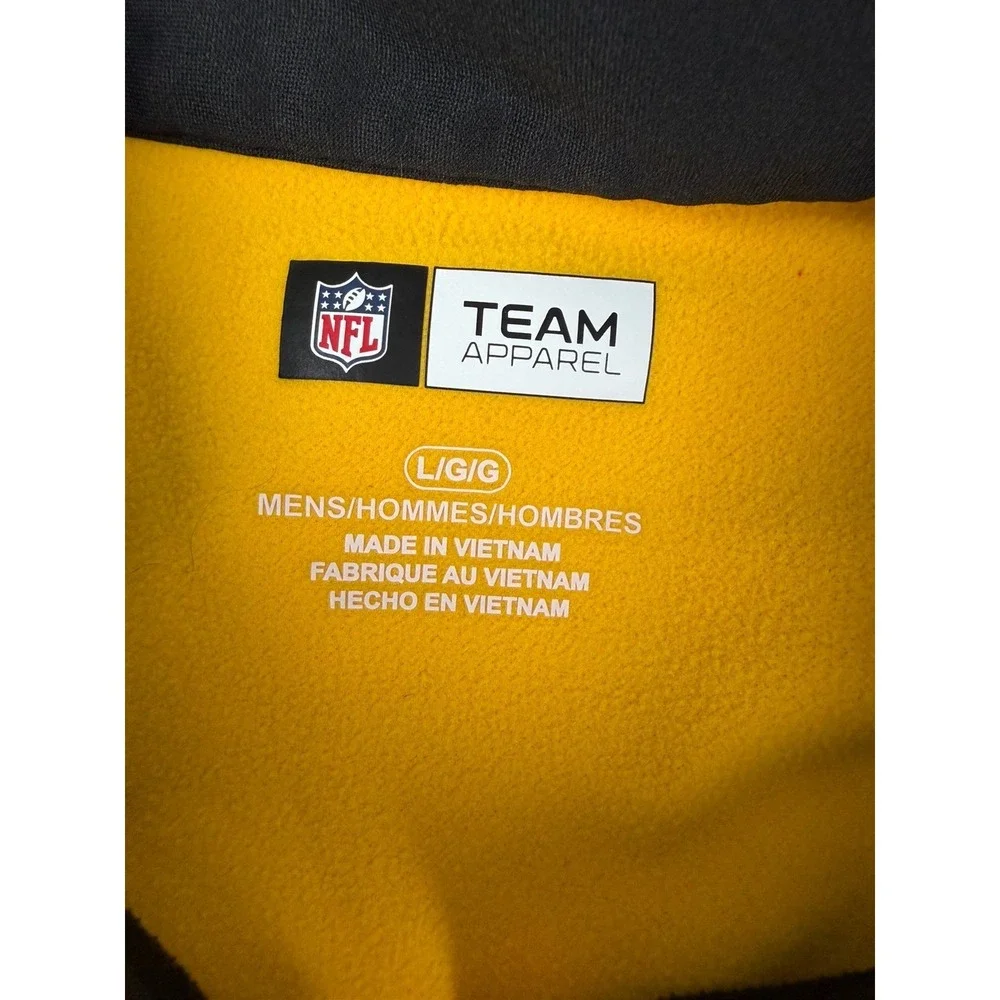 Pittsburgh Steelers‎ NFL Team Apparel 1/4 Zip Pullover Men's Medium Black Logo